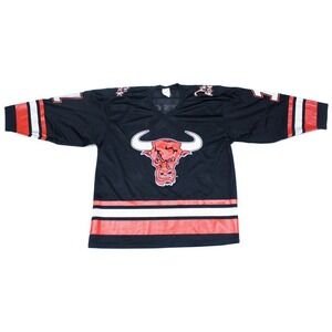 New Sealed Vintage 90s WWF The Rock Hockey Jersey Men 46M Black People's Champ 1